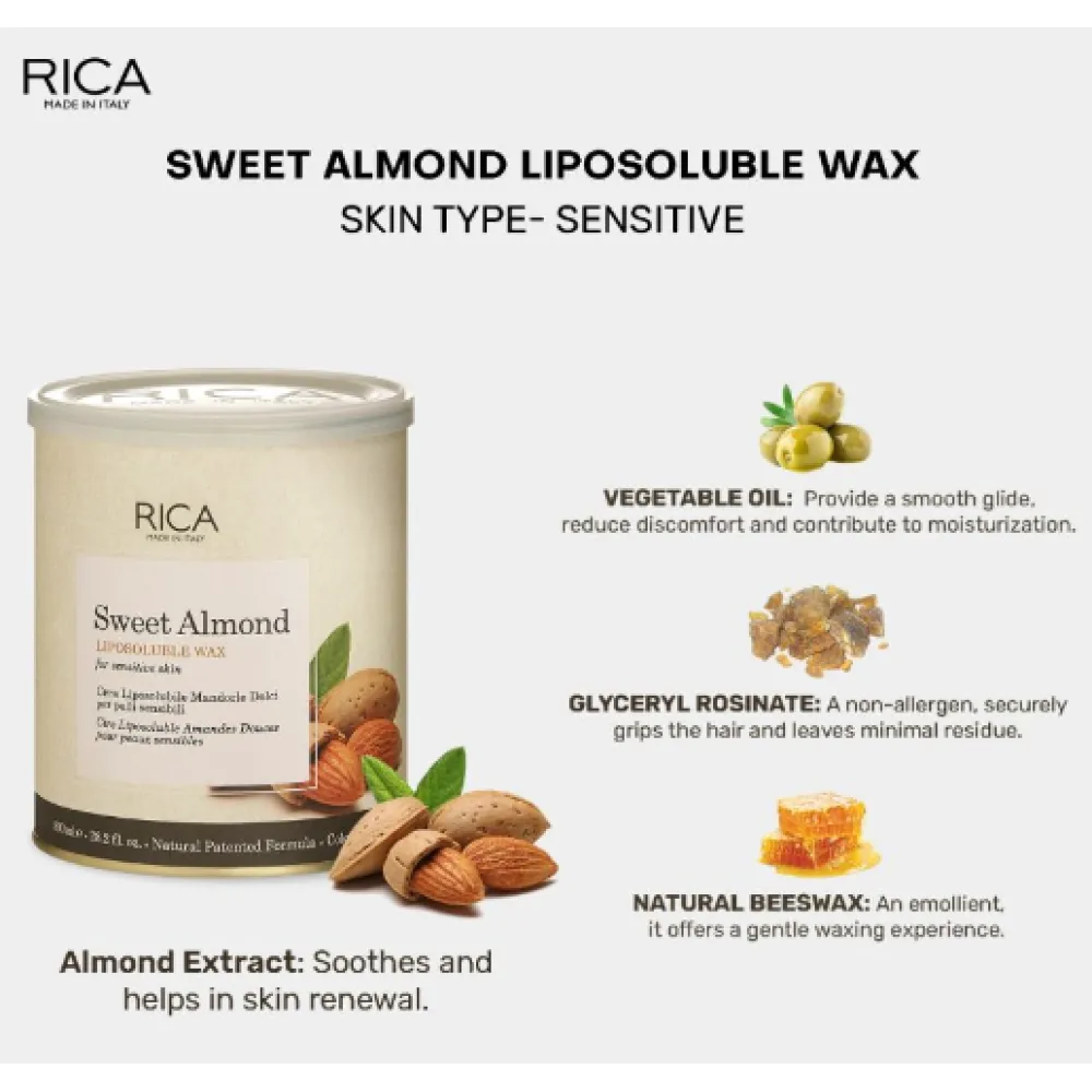 RICA Sweet Almond wax, 800ml