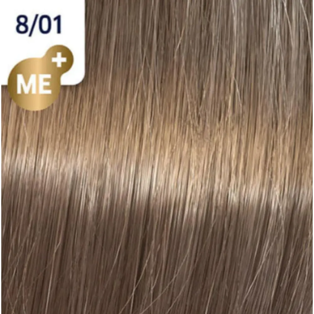 WELLA PROFESSIONALS KOLESTON PERFECT ME+ - Hair colour, 8/01 - LIGHT NATURAL ASH BLONDE