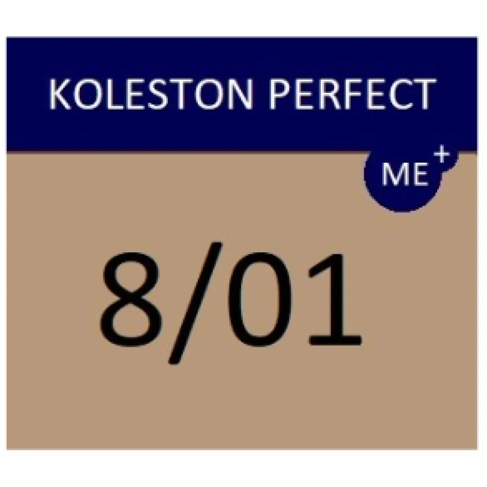 WELLA PROFESSIONALS KOLESTON PERFECT ME+ - Hair colour, 8/01 - LIGHT NATURAL ASH BLONDE