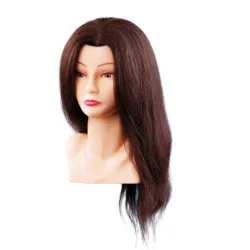 Manekena galva/manekens Ellen ar naturāliem matiem 40cm