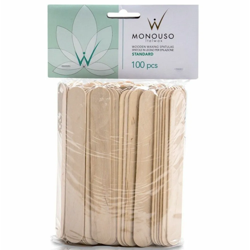 ItalWax wooden waxing spatulas, standard, 100pcs (D000212)