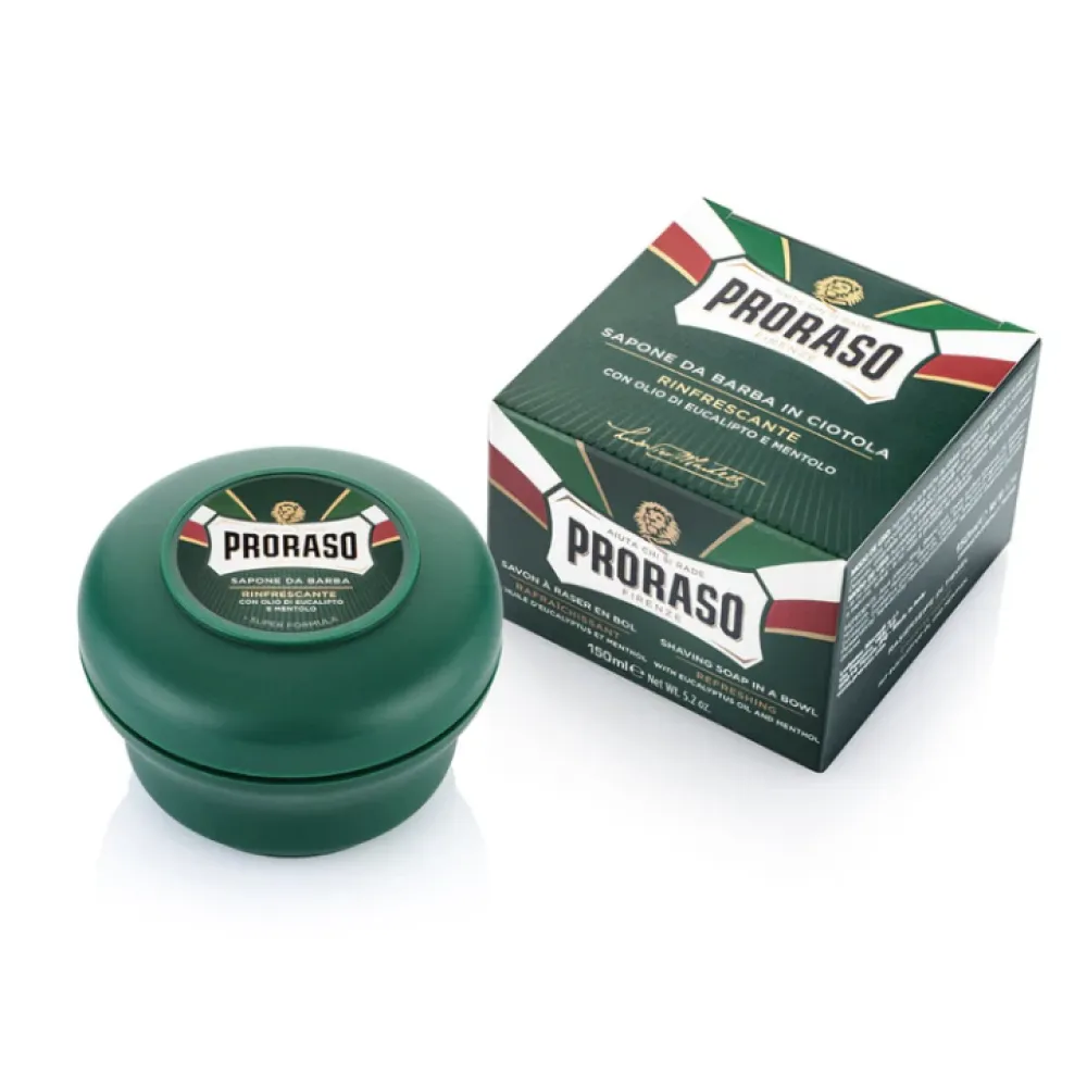 PRORASO Refreshing Shaving Soap With Eucalyptus Oil And Menthol, 150ml