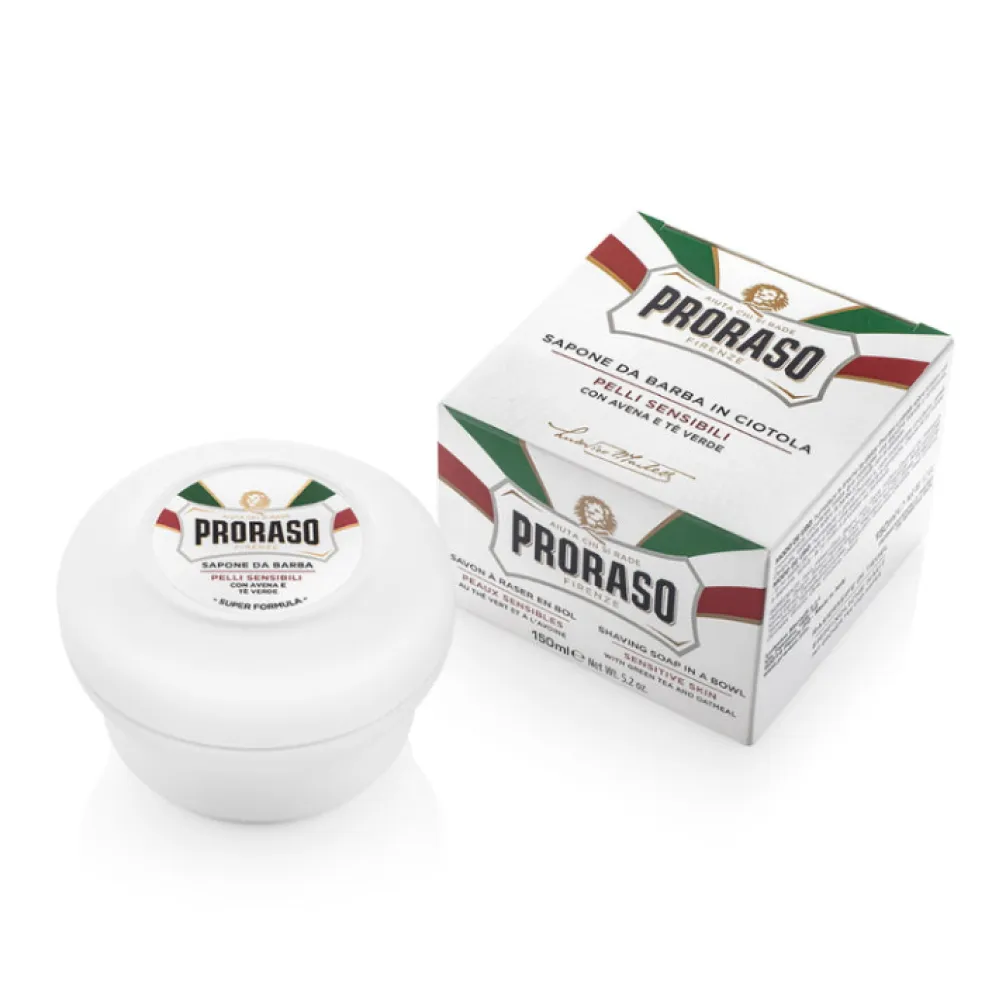 PRORASO Sensitive Shaving Soap With Green Tea Extract, 150ml